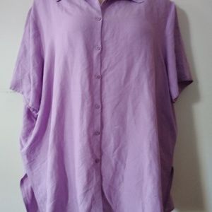 Avenue linen button down blouse